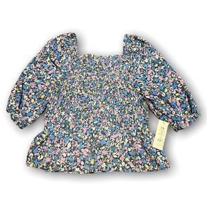 Nanette Nanette Lepore Women’s Floral Ruffle  Blouse Top Size Medium NWOT